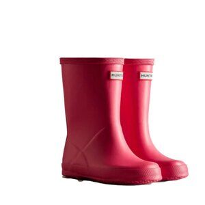 Hunter Kids First Classic Waterproof Rain Boots (Bright Pink, US Small Child/Tod